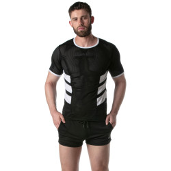 LEADER T-shirt en mesh LOADED Noir-Blanc